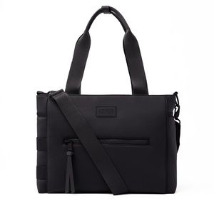 Dagne Dover Black Baby Bag with Adjustable Strap and Minimalist Design